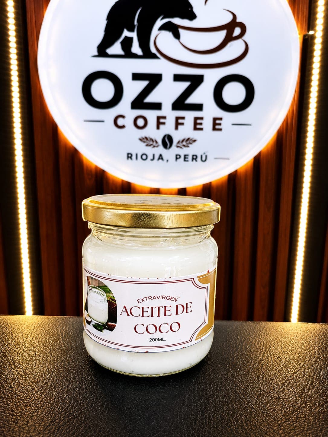 Aceite de coco Extra Virgen 200ml, producto de Ozzo Coffee
