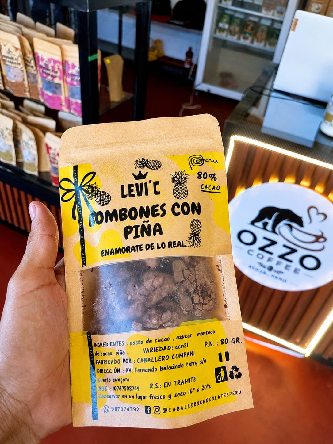 Bombones Levi'c Grandes 80Gr, producto de Ozzo Coffee