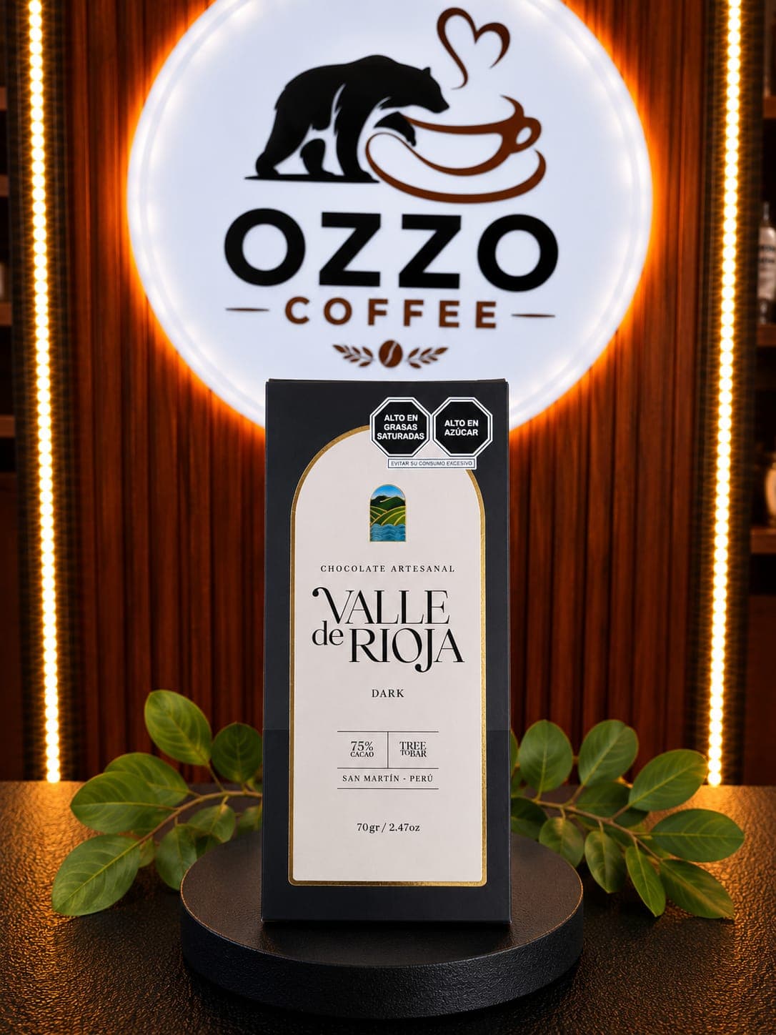 Chocolate Dark 75 % Tableta Grande 70Gr, producto de Ozzo Coffee