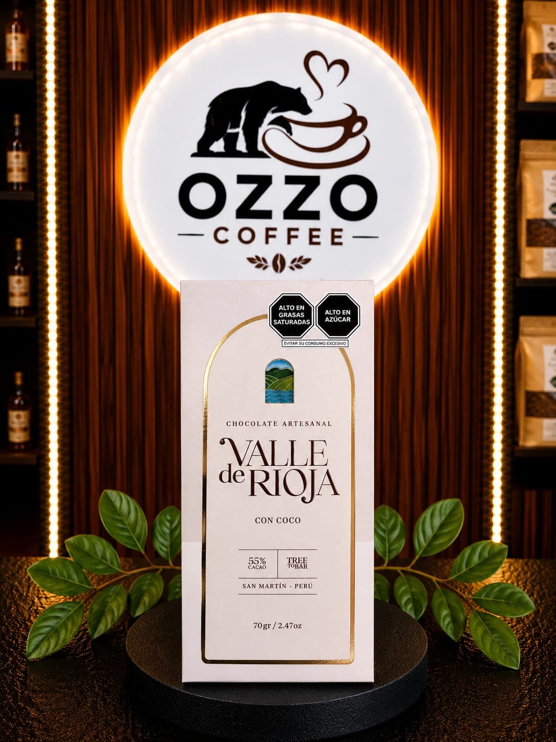 Chocolate Coco Tableta Grande 70Gr, producto de Ozzo Coffee