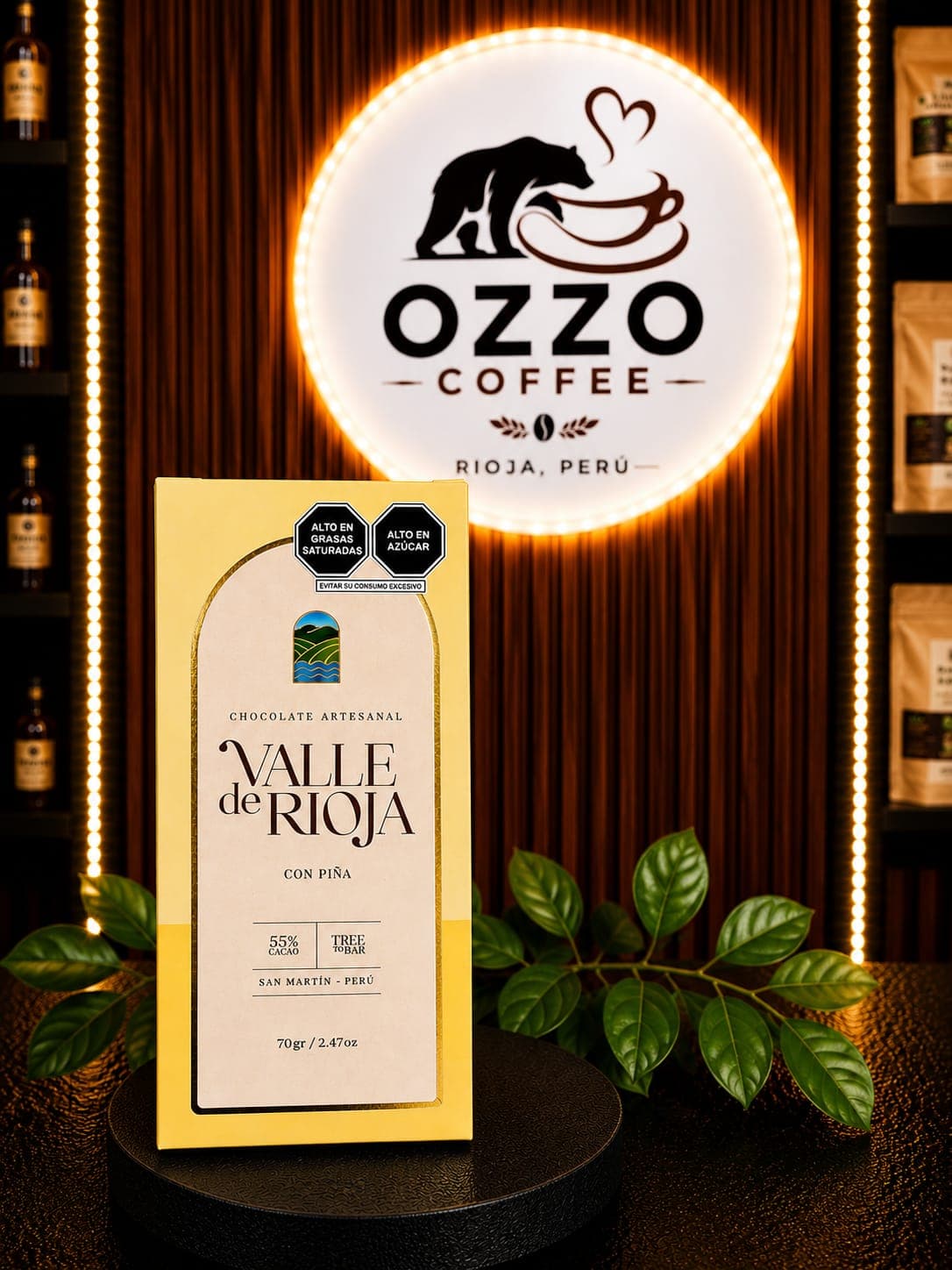 Chocolate Piña Tableta Grande 70Gr, producto de Ozzo Coffee