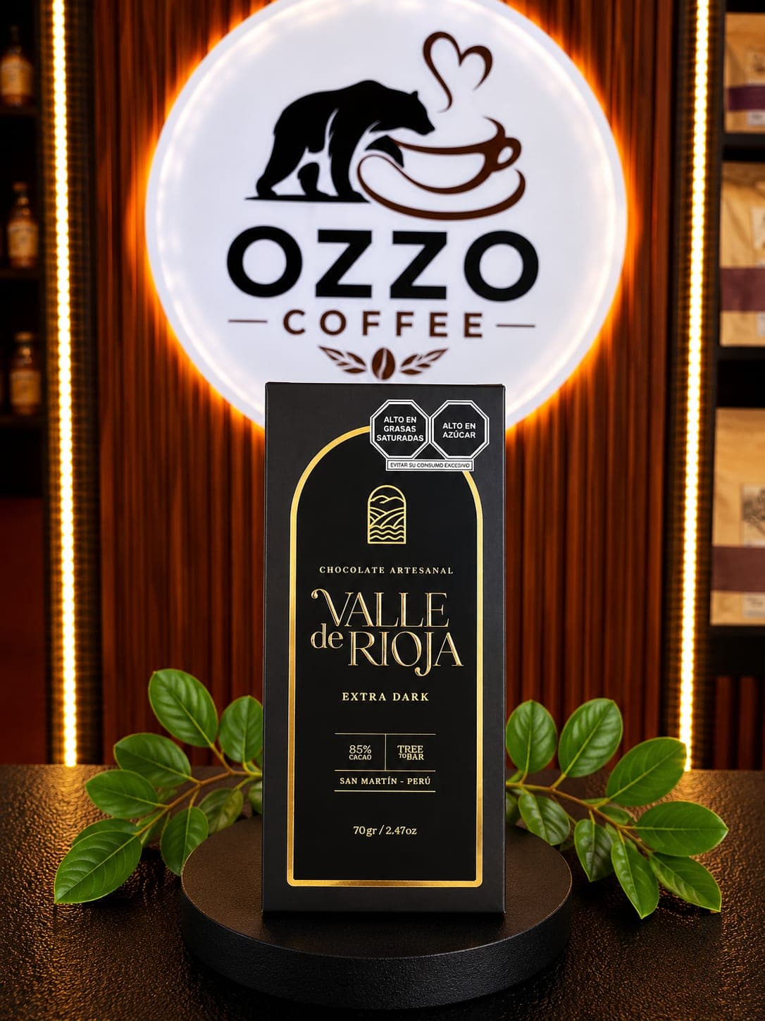 Chocolate extradark 85% Tableta Grande 70Gr, producto de Ozzo Coffee