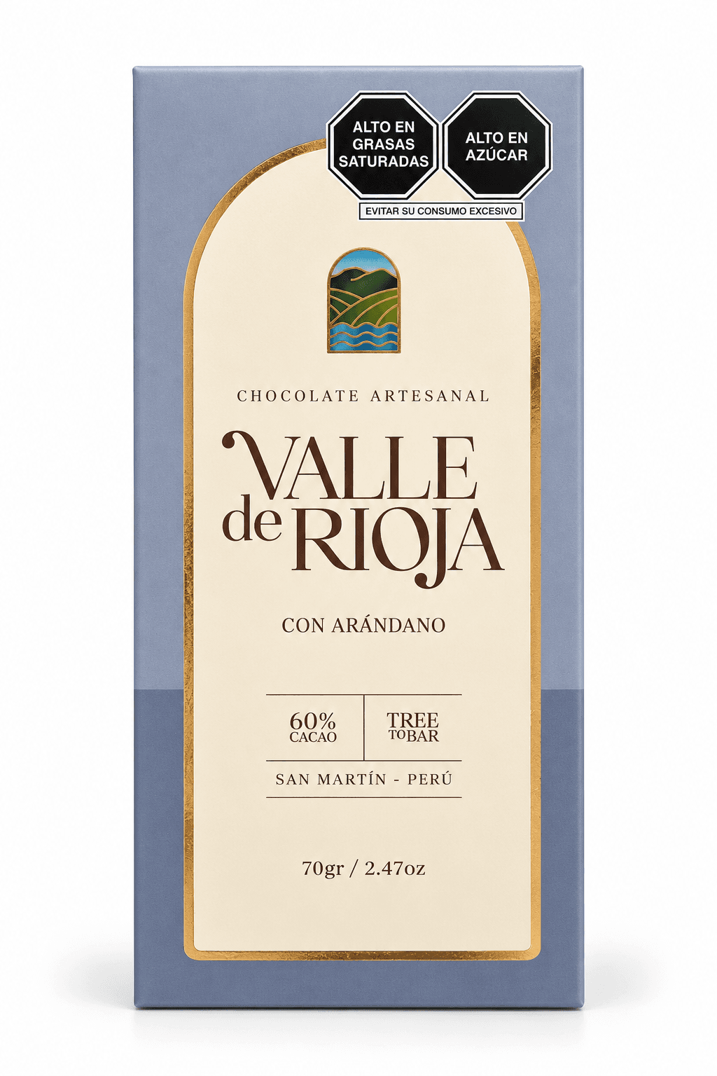 Chocolate Con Arándano Tableta Grande 70Gr, producto de Ozzo Coffee