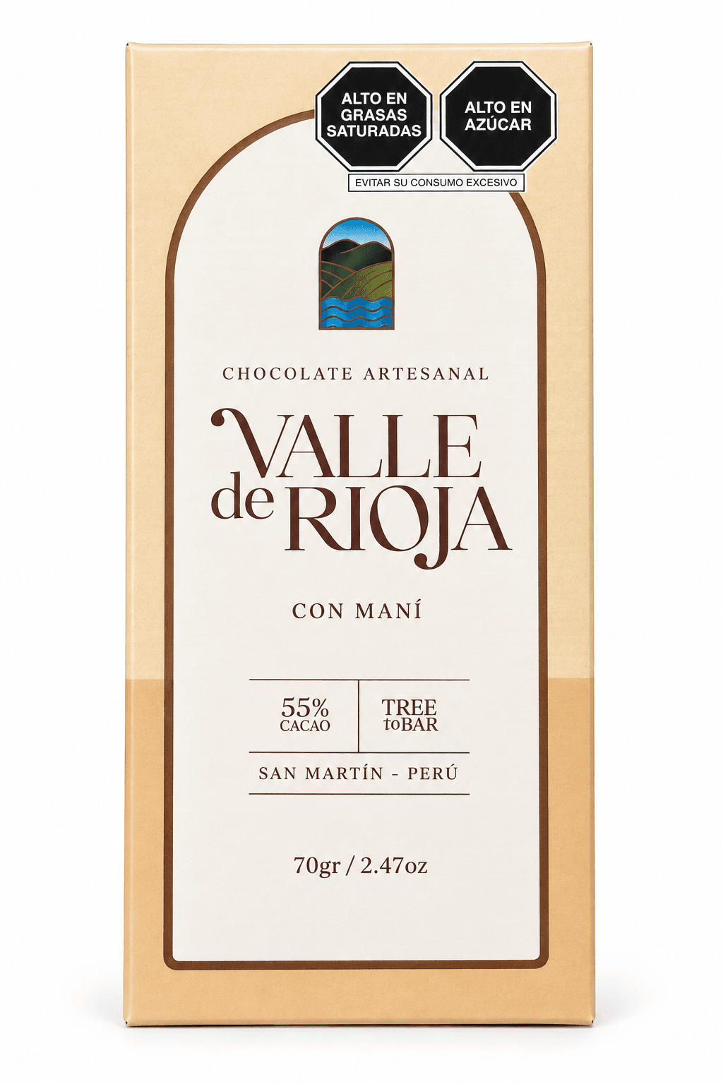 Chocolate Con Maní Tableta Grande 70Gr, producto de Ozzo Coffee