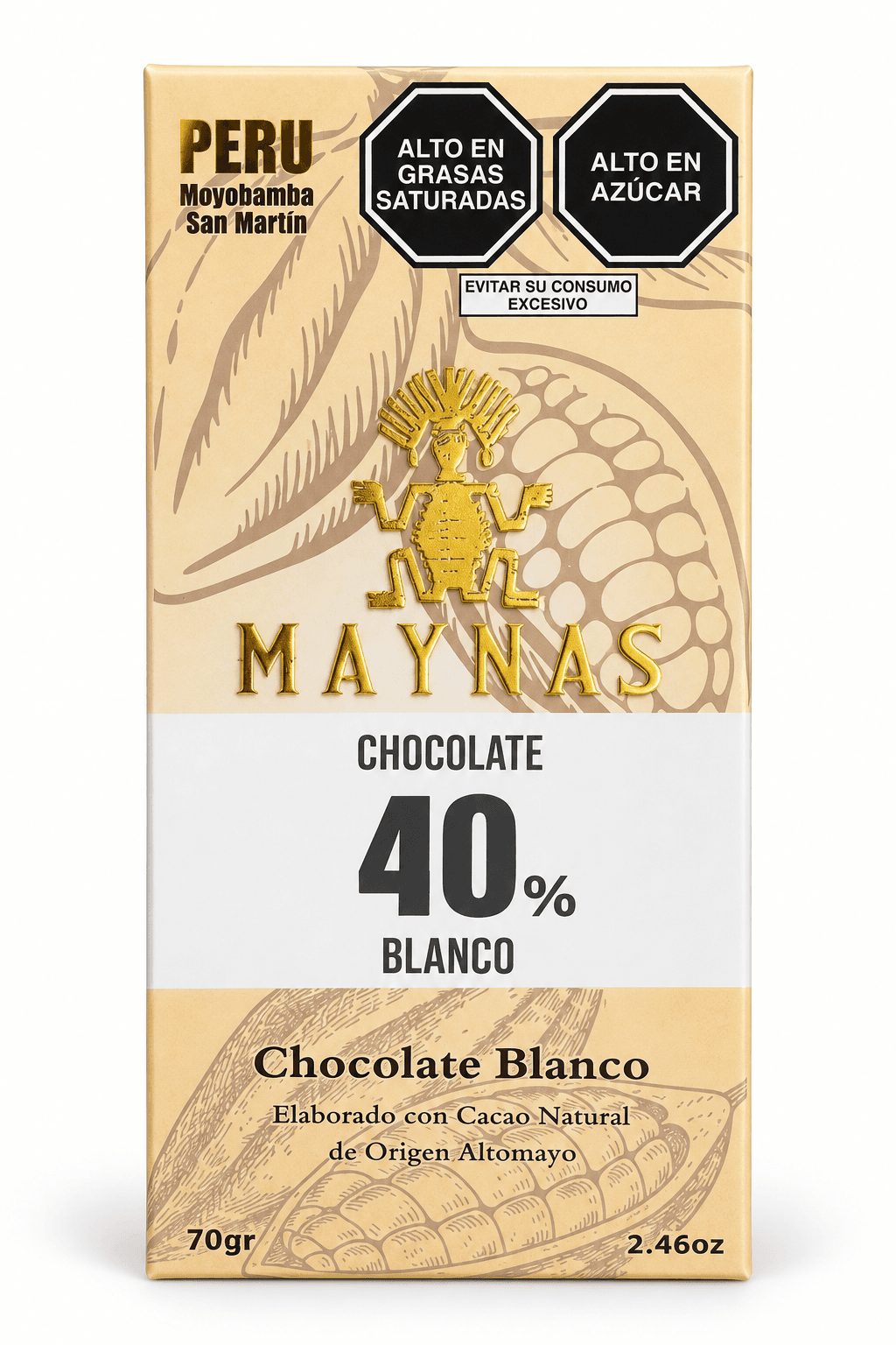 Chocolate Blanco Tableta Grande 70Gr Maynas, producto de Ozzo Coffee
